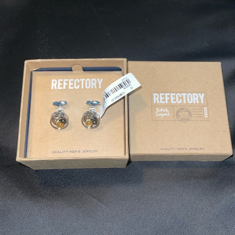 NWT Refectory cuff links. Unique. Steam Punk style